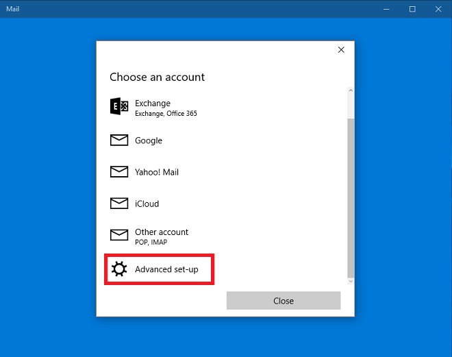 Windows 10 Email Setup